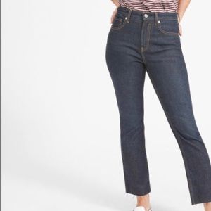 Everlane kick crop jeans dark blue wash-size 27